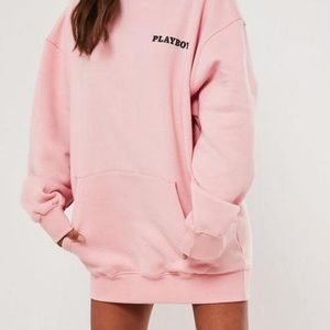 Pink hoodie misguided playboy